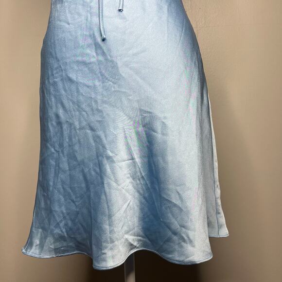 Lucy in the Sky Satin Bustier Mini Dress Blue Sz M Coquette Sabrina Carpenter - Picture 4 of 12
